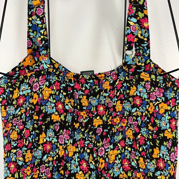 Wild Fable Women's Black Floral Sleeveless Button-Front Romper - Size XS - NWT - Picture 7 of 9